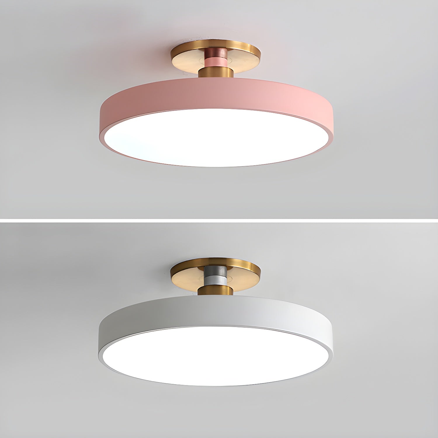 Flush Mount Ceiling Light | Elegant Black and Gold Design with Soft LED Illumination 8