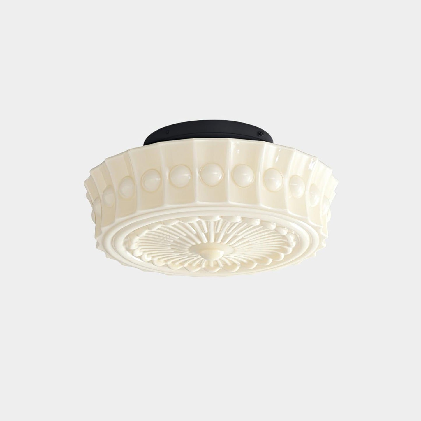 Flush Mount Ceiling Light | Elegant Metal and Glass Design for Dining Room 11