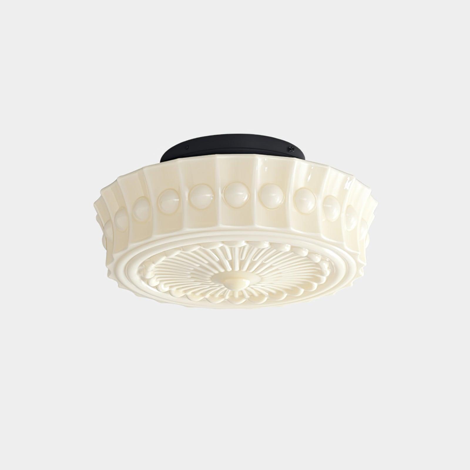 Flush Mount Ceiling Light | Elegant Metal and Glass Design for Dining Room 11