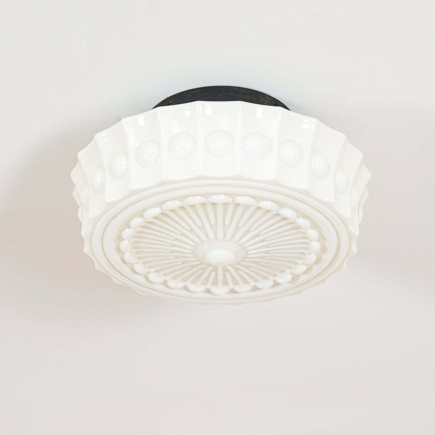 Flush Mount Ceiling Light | Elegant Metal and Glass Design for Dining Room 6