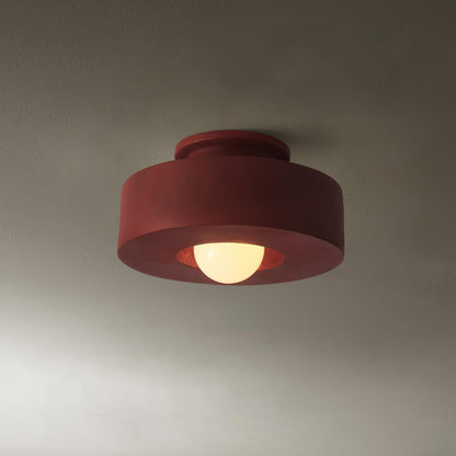 Flush Mount Ceiling Light | Hand-Built Resin Design with LED Compatibility 0