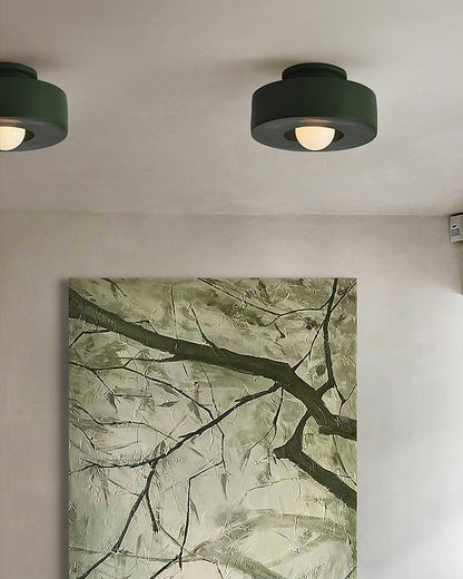 Flush Mount Ceiling Light | Hand-Built Resin Design with LED Compatibility 6