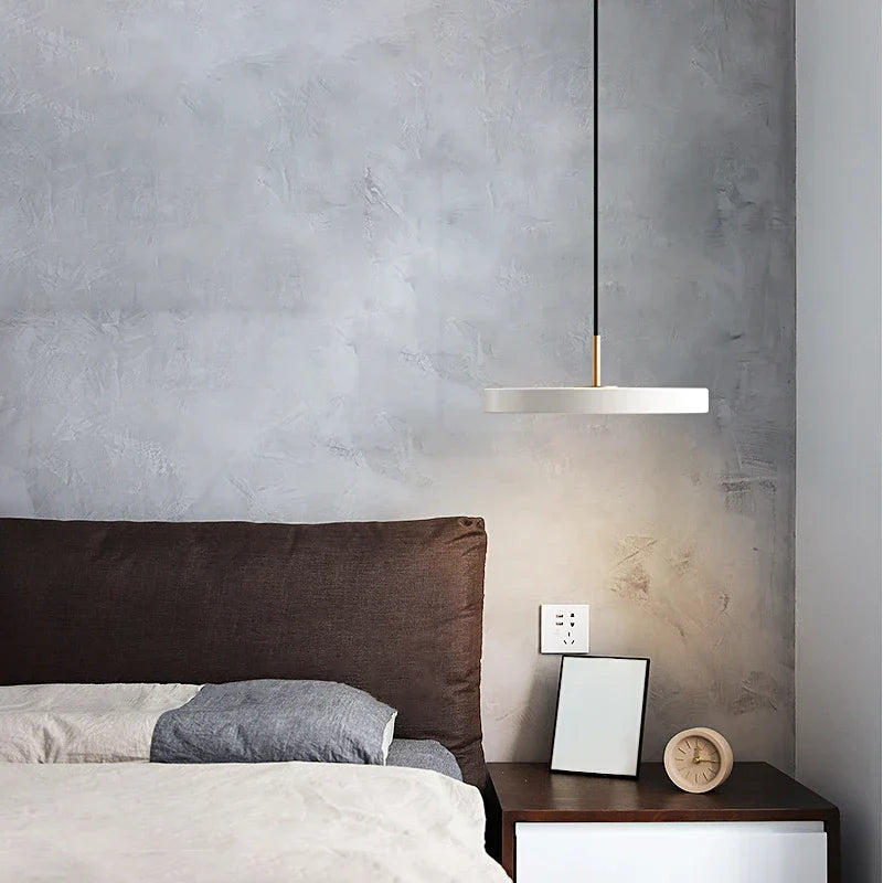 Flush Mount Ceiling Light | Modern Round Design with Brass Accents 2