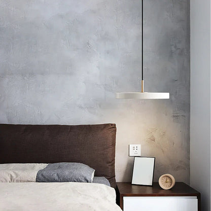 Flush Mount Ceiling Light | Modern Round Design with Brass Accents 2