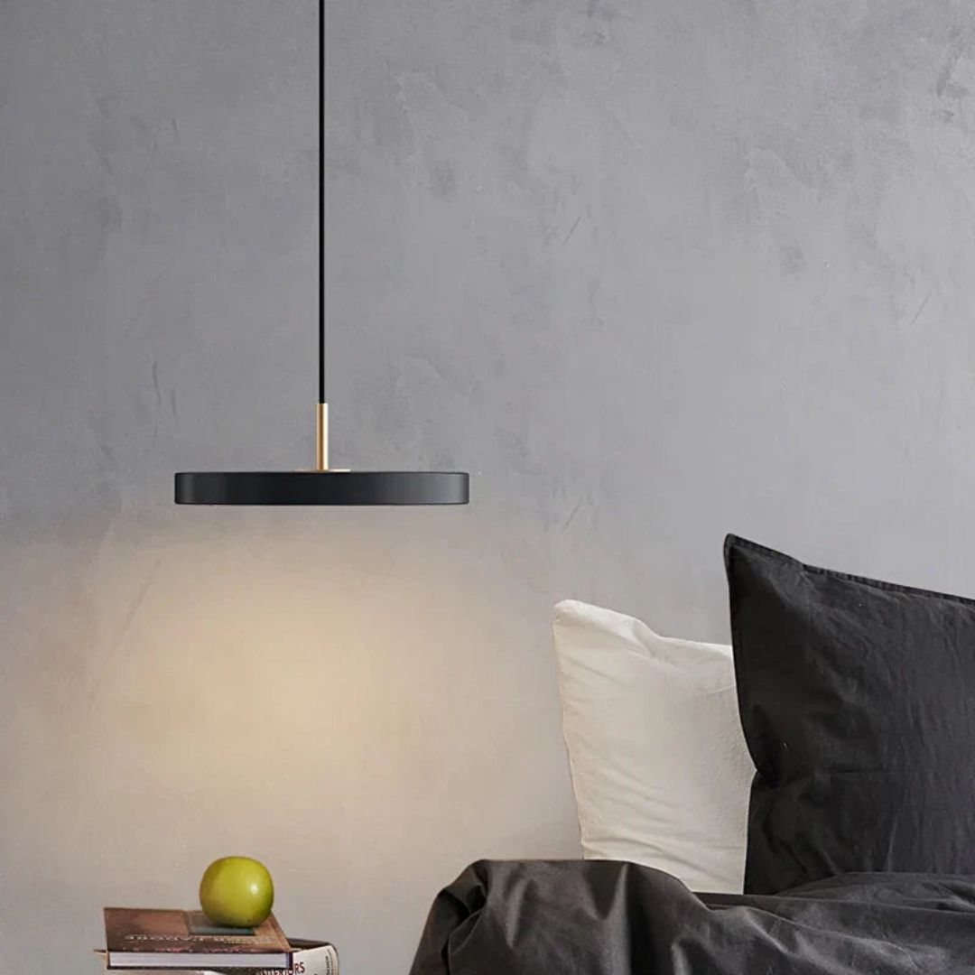 Flush Mount Ceiling Light | Modern Round Design with Brass Accents 4