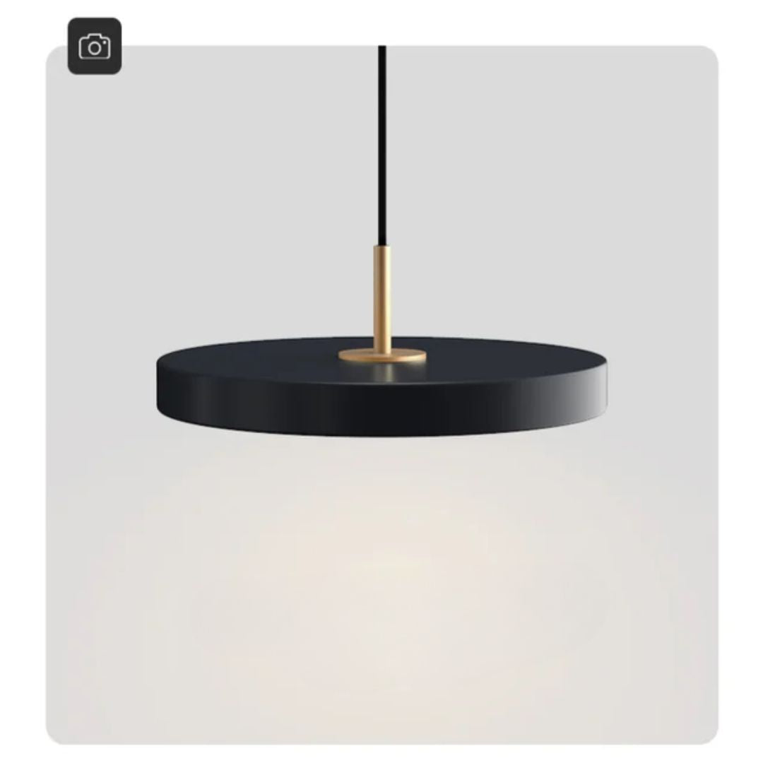 Flush Mount Ceiling Light | Modern Round Design with Brass Accents 7