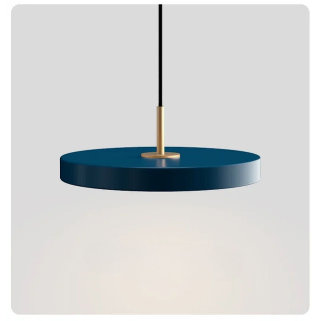 Flush Mount Ceiling Light | Modern Round Design with Brass Accents 9
