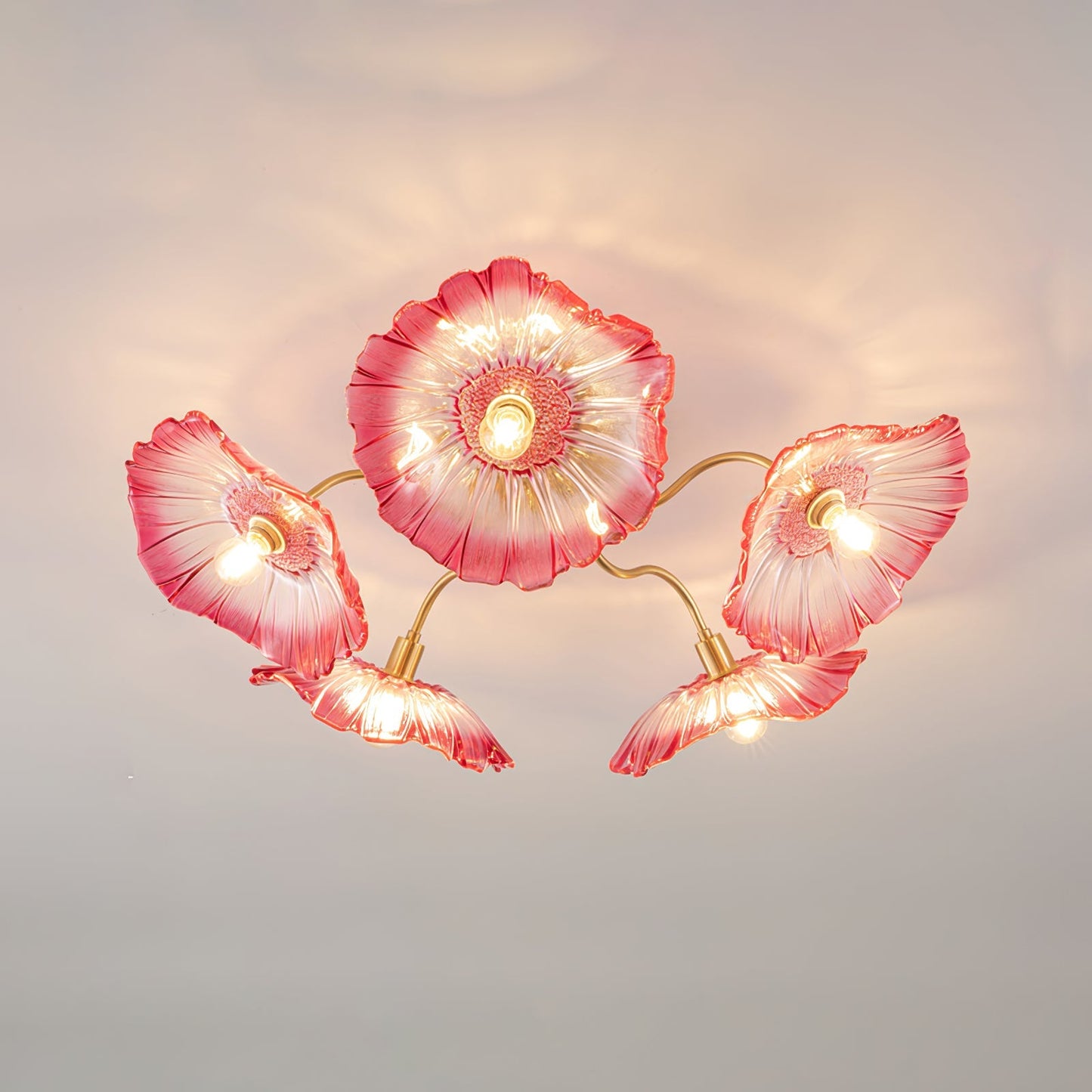 Flush Mount Ceiling Light | Unique Leaf-Shaped Frosted Glass Design with Soft LED Illumination 13