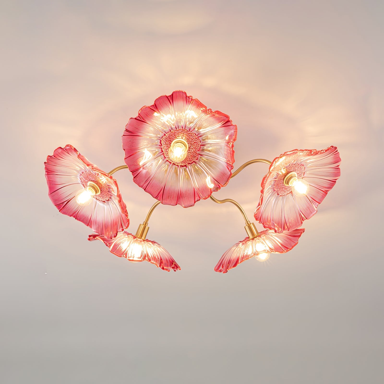 Flush Mount Ceiling Light | Unique Leaf-Shaped Frosted Glass Design with Soft LED Illumination 13
