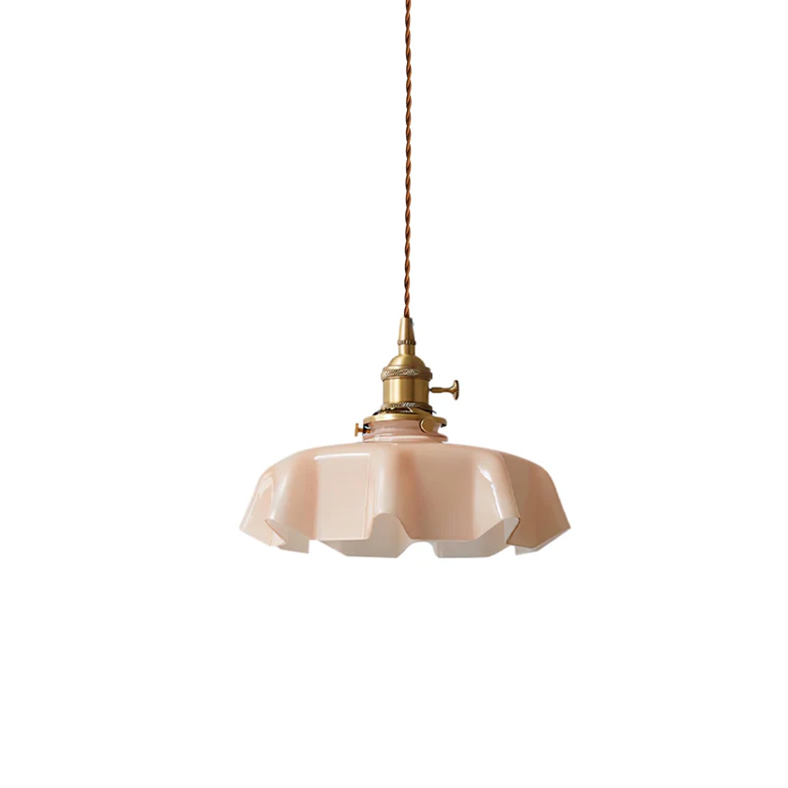 French Vintage Pendant Light | Ceramic Shade with Adjustable Height 11