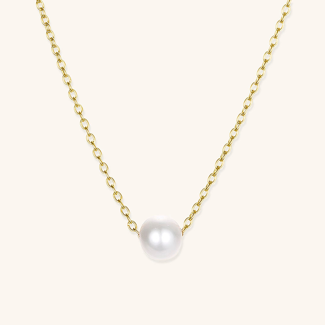 Freshwater Pearl Necklace | Waterproof Gold Chain with Luxurious Appeal 0