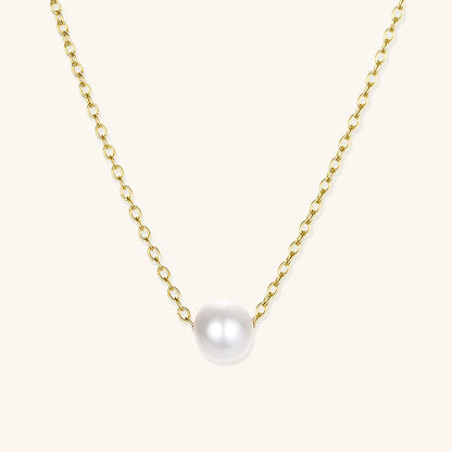 Freshwater Pearl Necklace | Waterproof Gold Chain with Luxurious Appeal 0