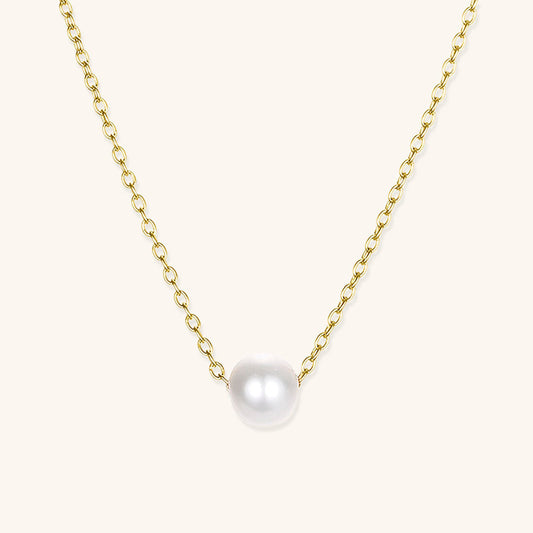Freshwater Pearl Necklace | Waterproof Gold Chain with Luxurious Appeal 0