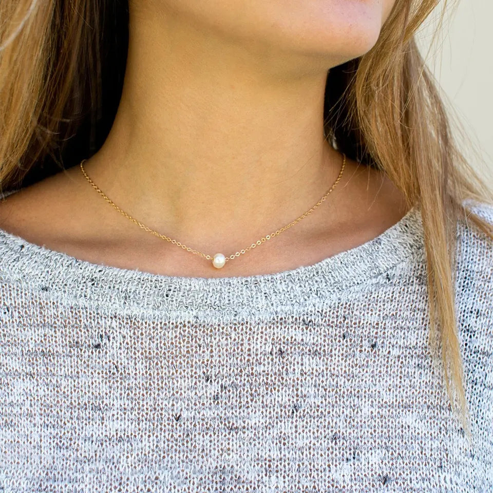 Freshwater Pearl Necklace | Waterproof Gold Chain with Luxurious Appeal 2