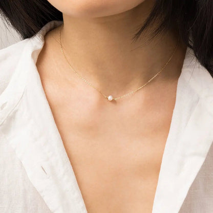 Freshwater Pearl Necklace | Waterproof Gold Chain with Luxurious Appeal 3
