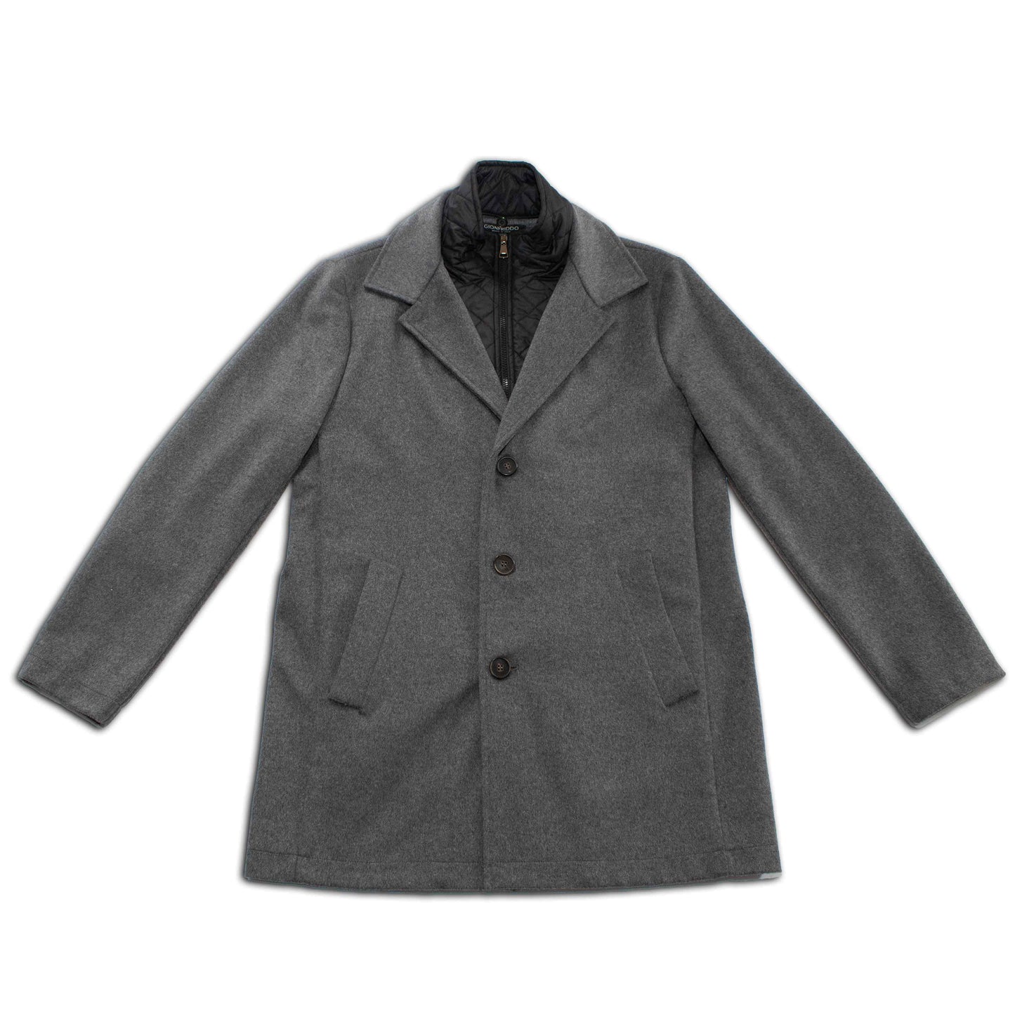 Metropolitan Dual-Layer Wool Car Coat - Grey