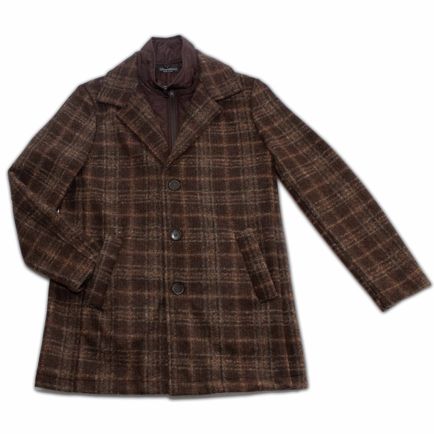 Metropolitan Dual-Layer Wool Car Coat - Chestnut