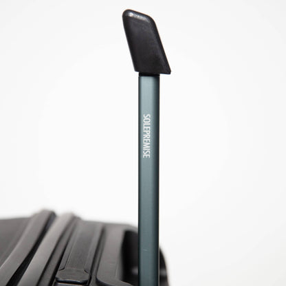 Valise rigide noire de 24 pouces avec roulettes 360° et serrure TSA