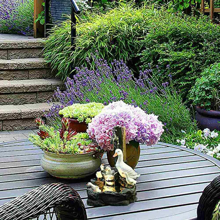 Garden Fountain | Charming Duck Family Design for Relaxing Outdoor Spaces 3