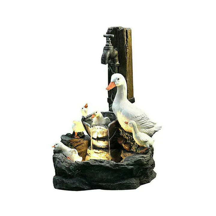 Garden Fountain | Charming Duck Family Design for Relaxing Outdoor Spaces 4