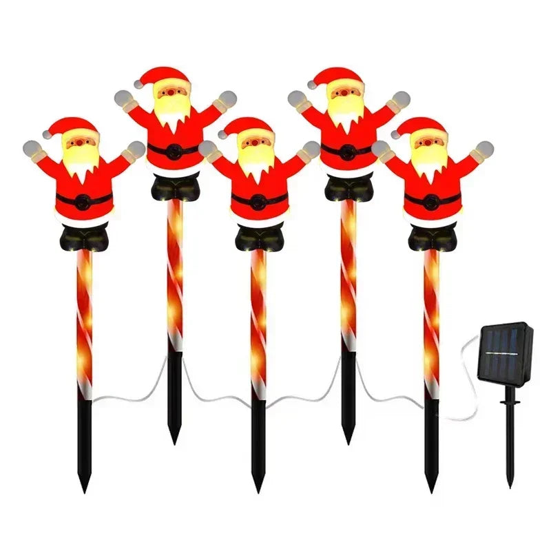 Garden Lights | Solar-Powered Santa Claus Design for Festive Decor 0