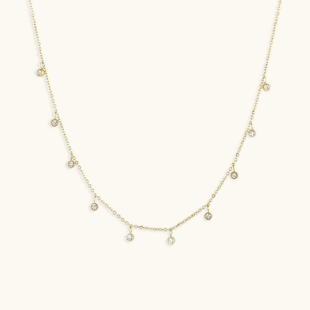 Gemstone Necklace | 18k Gold-Plated with Hypoallergenic Design 0