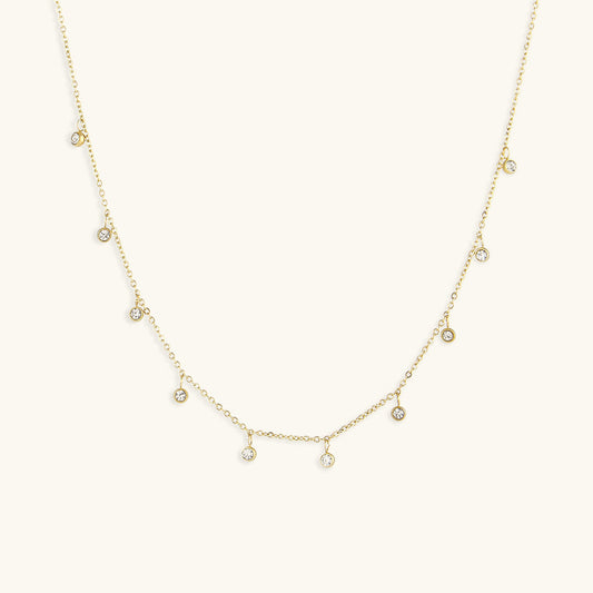 Gemstone Necklace | 18k Gold-Plated with Hypoallergenic Design 0