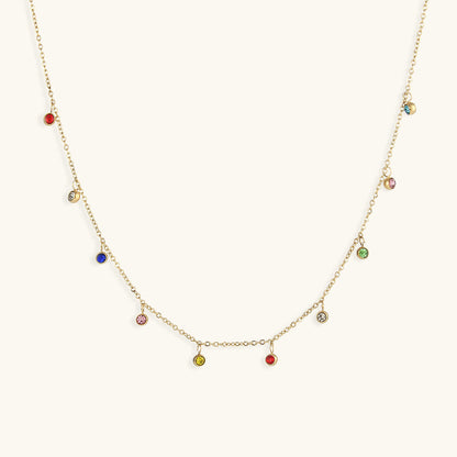 Gemstone Necklace | 18k Gold-Plated with Hypoallergenic Design 1