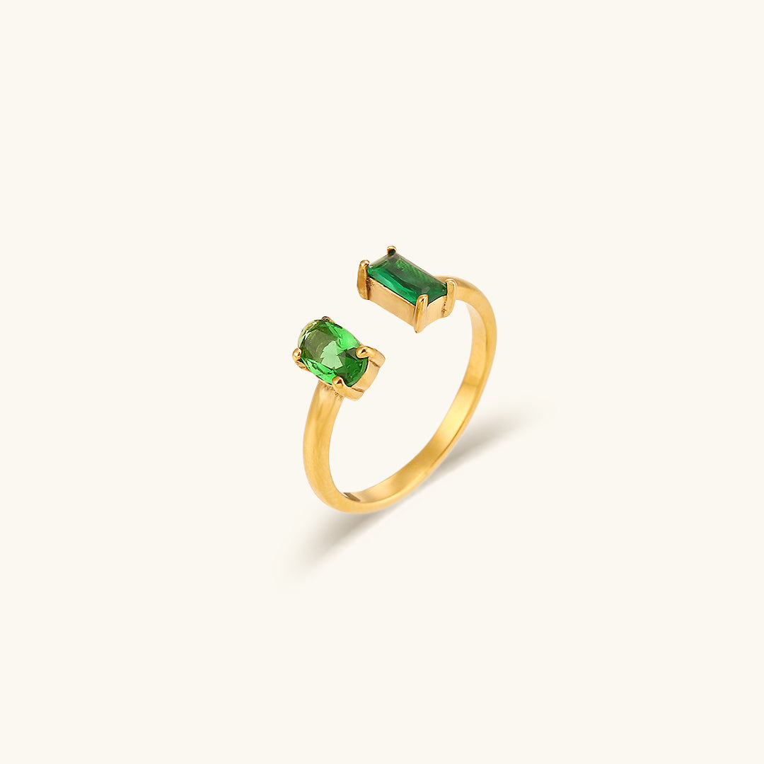Gemstone Ring | Ethically Sourced 18k Gold-Plated with Diamond Simulants 4