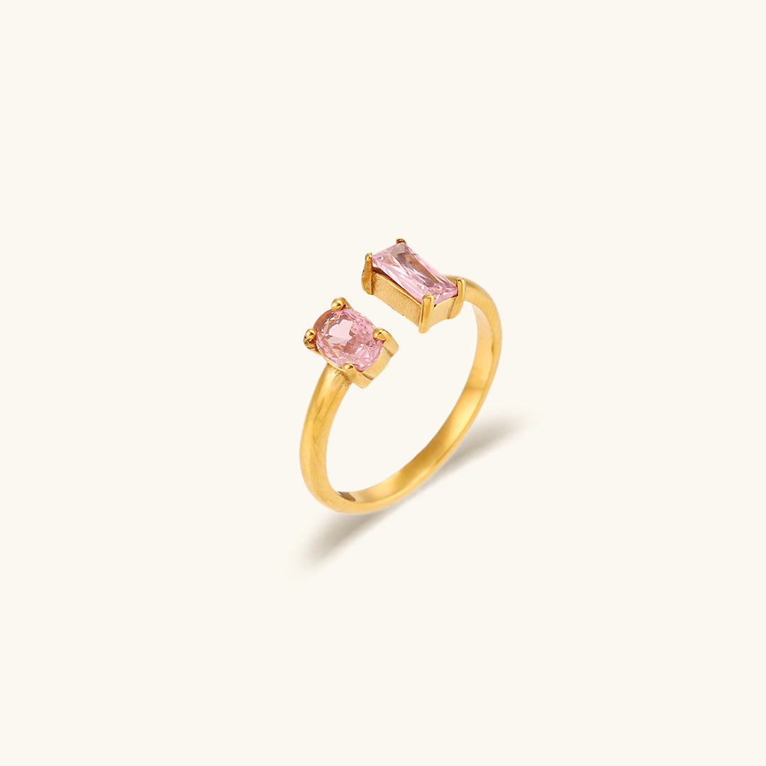 Gemstone Ring | Ethically Sourced 18k Gold-Plated with Diamond Simulants 5