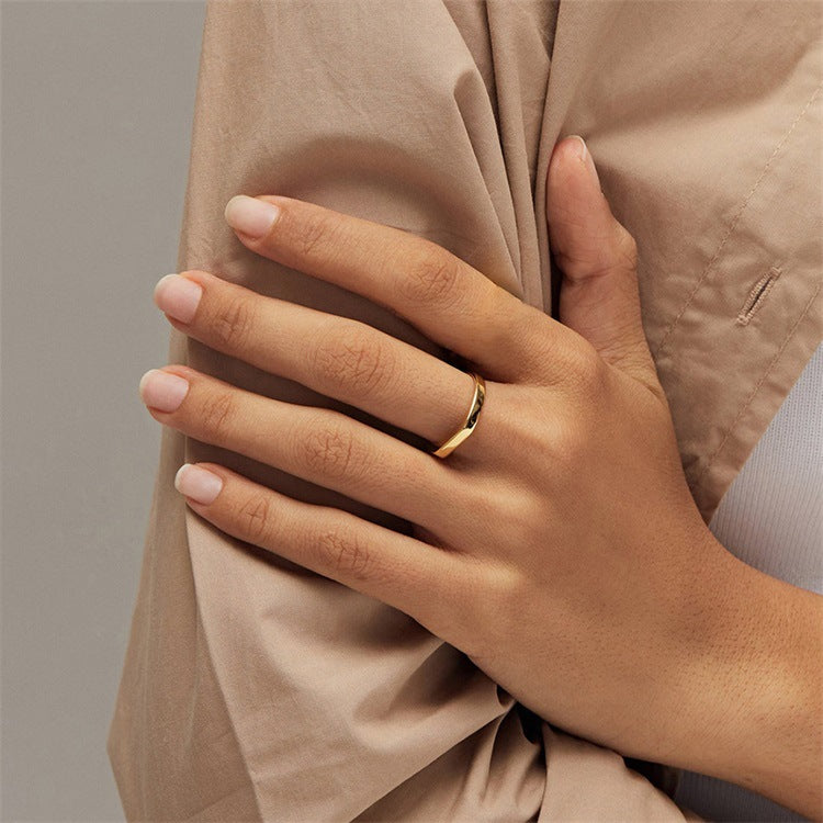 Geometric Gold Ring | Ethically Sourced Stainless Steel with 18k Gold Plating 1