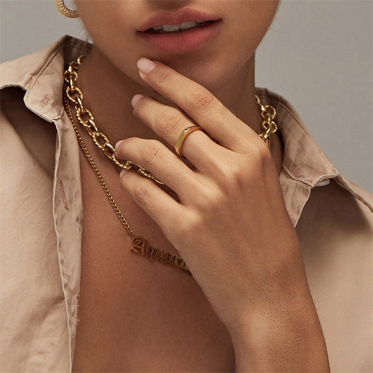 Geometric Gold Ring | Ethically Sourced Stainless Steel with 18k Gold Plating 5