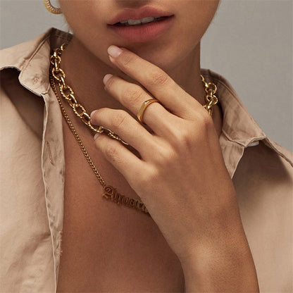 Geometric Gold Ring | Ethically Sourced Stainless Steel with 18k Gold Plating 5