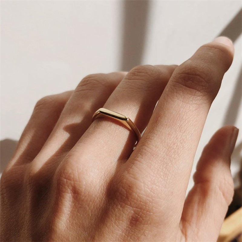 Geometric Gold Ring | Ethically Sourced Stainless Steel with 18k Gold Plating 6
