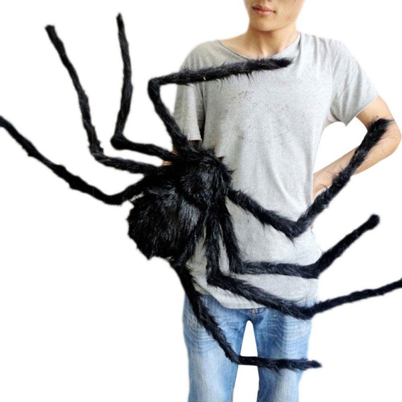 Giant Halloween Spider Decoration | 200cm Flexible Indoor/Outdoor Prop for Thrilling Atmosphere 1
