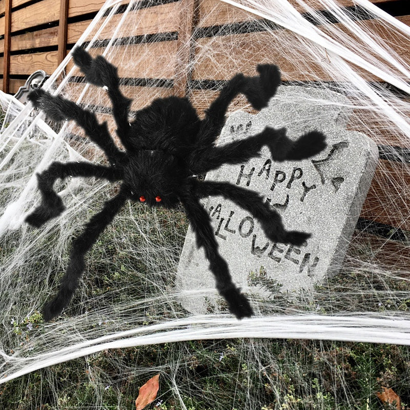 Giant Halloween Spider Decoration | 200cm Flexible Indoor/Outdoor Prop for Thrilling Atmosphere 2
