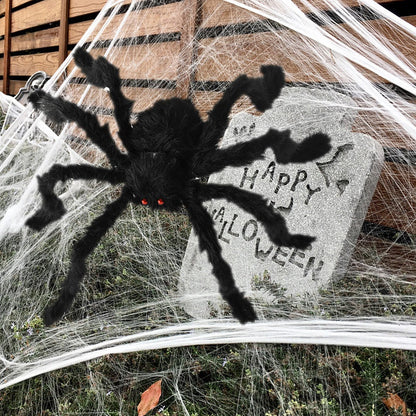 Giant Halloween Spider Decoration | 200cm Flexible Indoor/Outdoor Prop for Thrilling Atmosphere 2