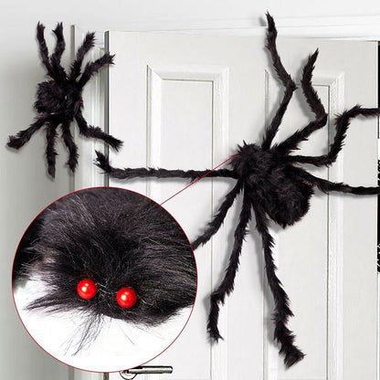 Giant Halloween Spider Decoration | 200cm Flexible Indoor/Outdoor Prop for Thrilling Atmosphere 5