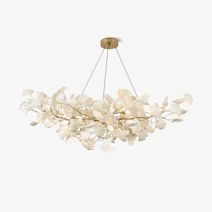 Ginkgo Chandelier | Handcrafted Ceramic Petals for Modern Dining Room 0