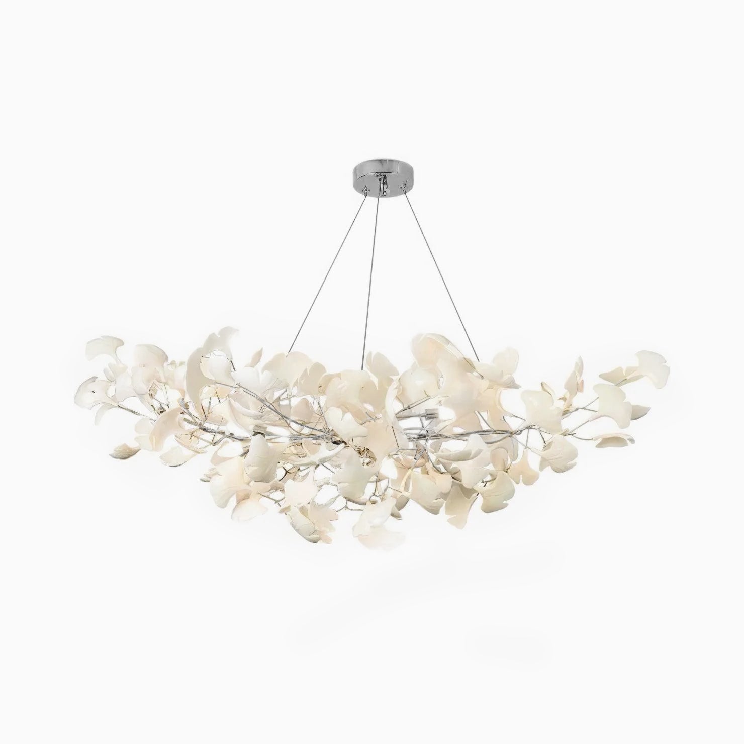 Ginkgo Chandelier | Handcrafted Ceramic Petals for Modern Dining Room 10