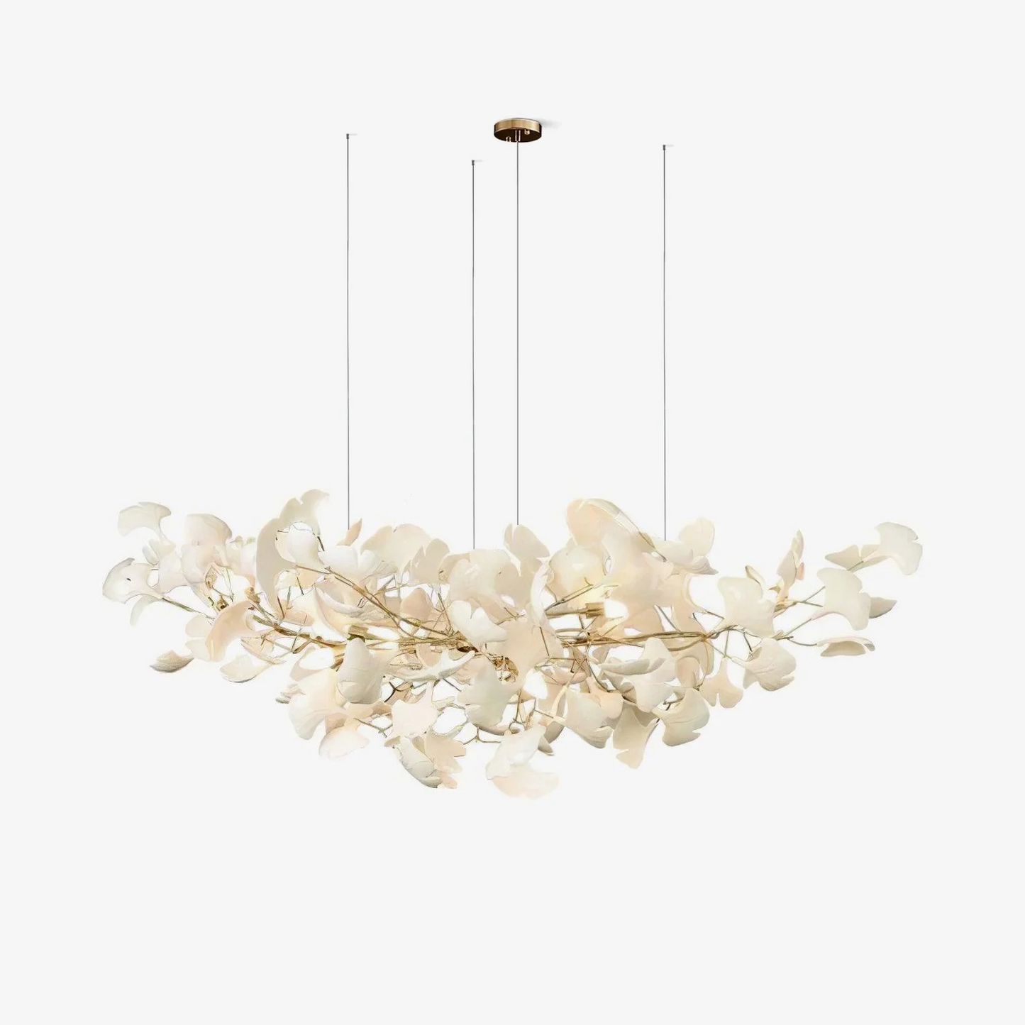 Ginkgo Chandelier | Handcrafted Ceramic Petals for Modern Dining Room 11