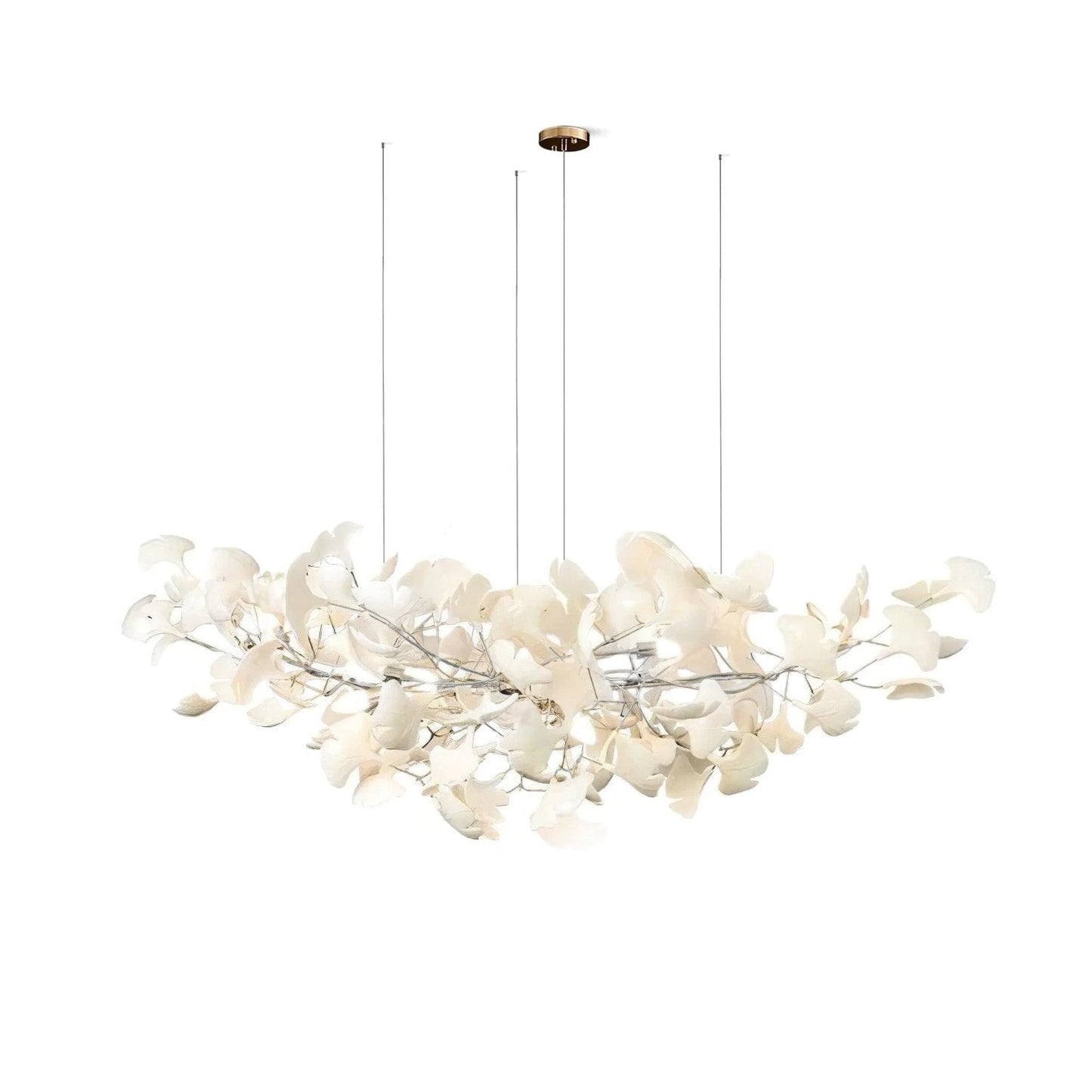 Ginkgo Chandelier | Handcrafted Ceramic Petals for Modern Dining Room 12