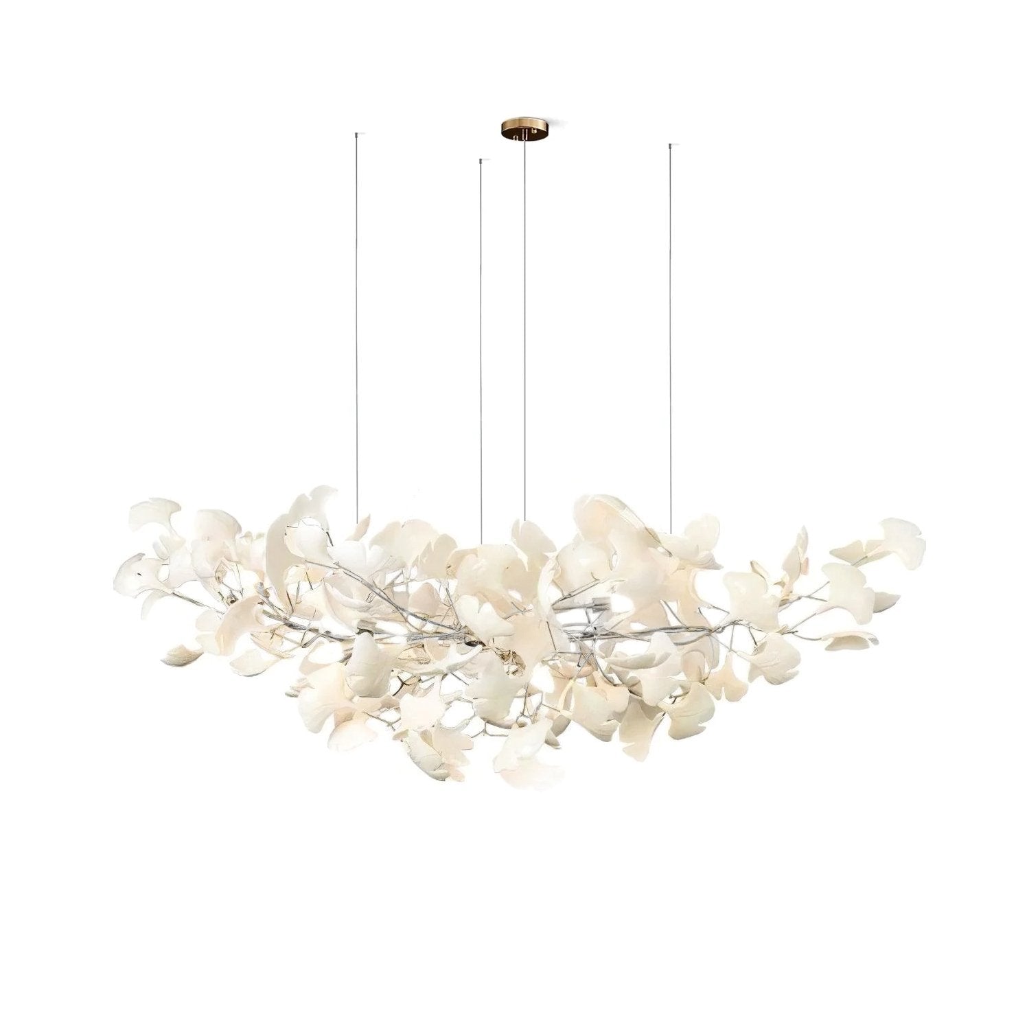 Ginkgo Chandelier | Handcrafted Ceramic Petals for Modern Dining Room 12