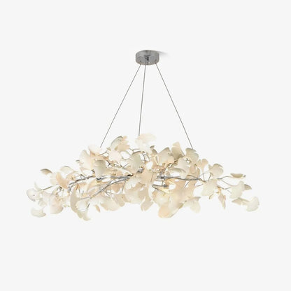Ginkgo Chandelier | Handcrafted Ceramic Petals for Modern Dining Room Lighting 10