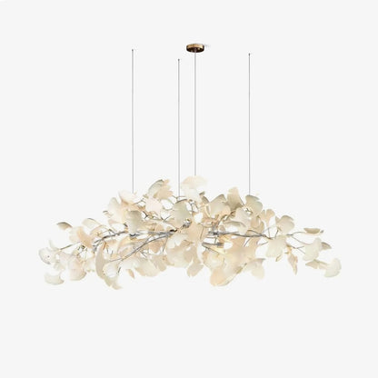 Ginkgo Chandelier | Handcrafted Ceramic Petals for Modern Dining Room Lighting 11