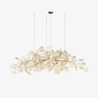Ginkgo Chandelier | Handcrafted Ceramic Petals for Modern Dining Room Lighting 9
