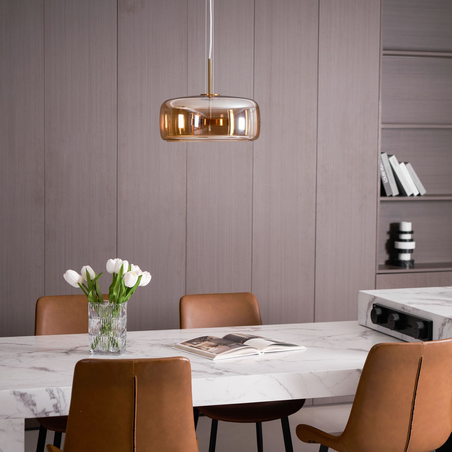 Glass Pendant Lamp | Modern Adjustable Pendant Lighting for Kitchen Island 6