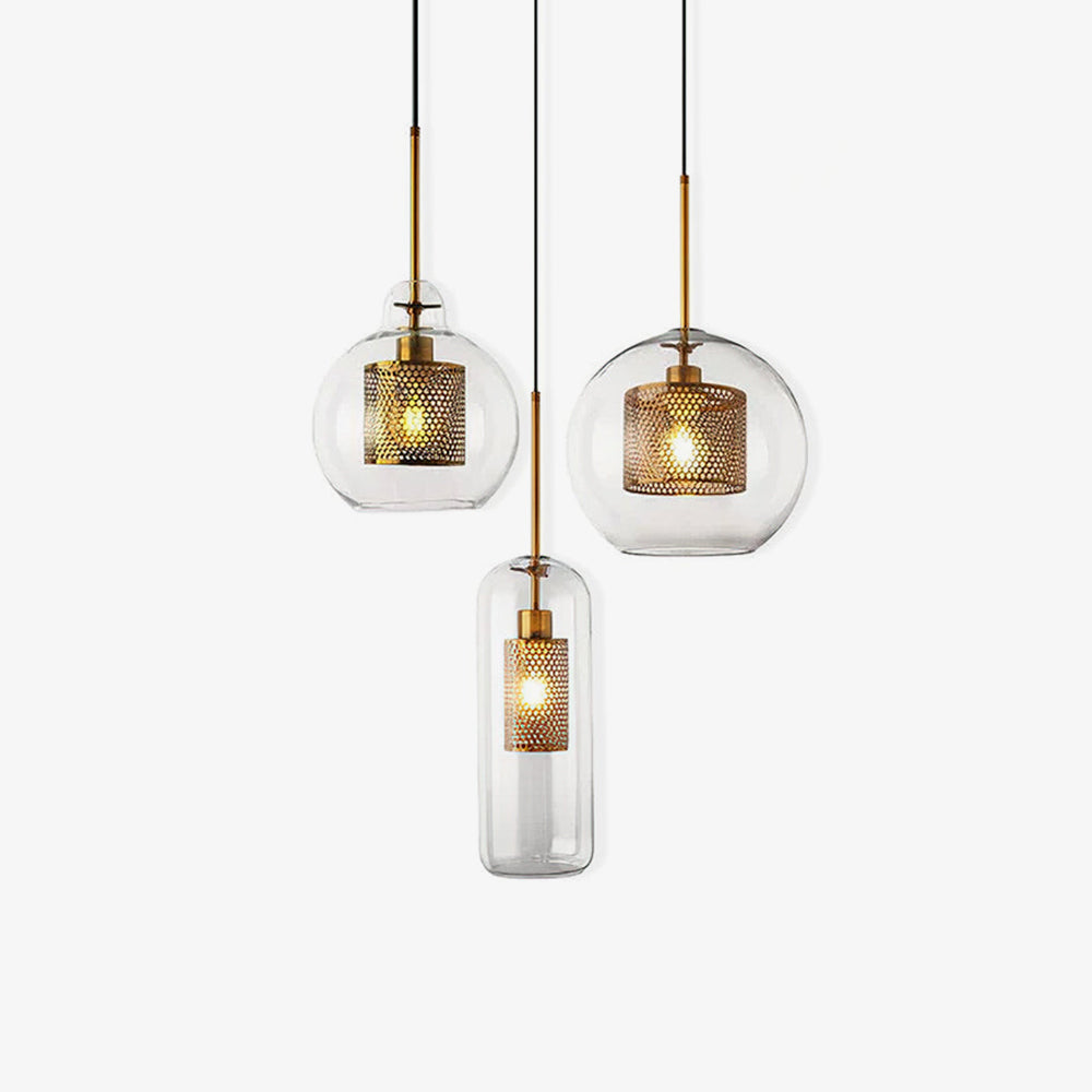 Glass Pendant Light | Adjustable Height Kitchen Hanging Light Fixture 1