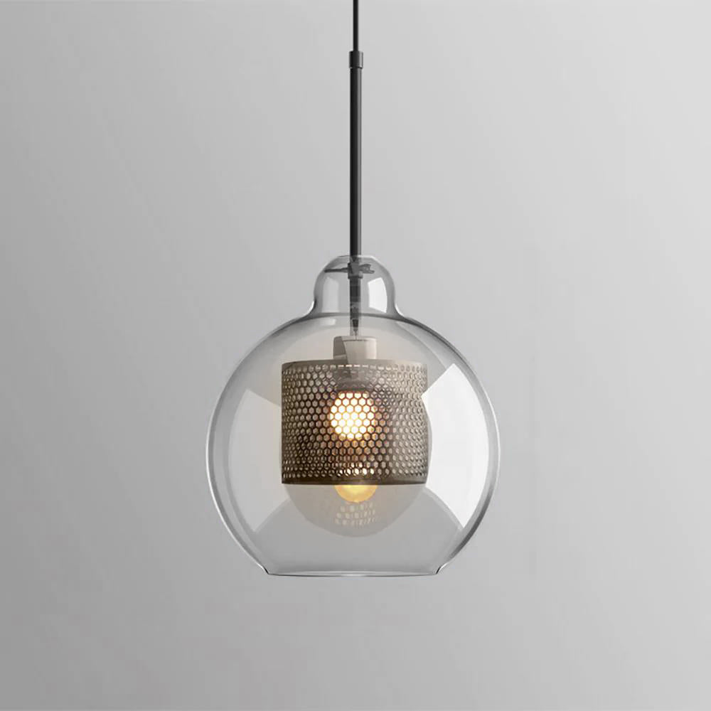 Glass Pendant Light | Adjustable Height Kitchen Hanging Light Fixture 9
