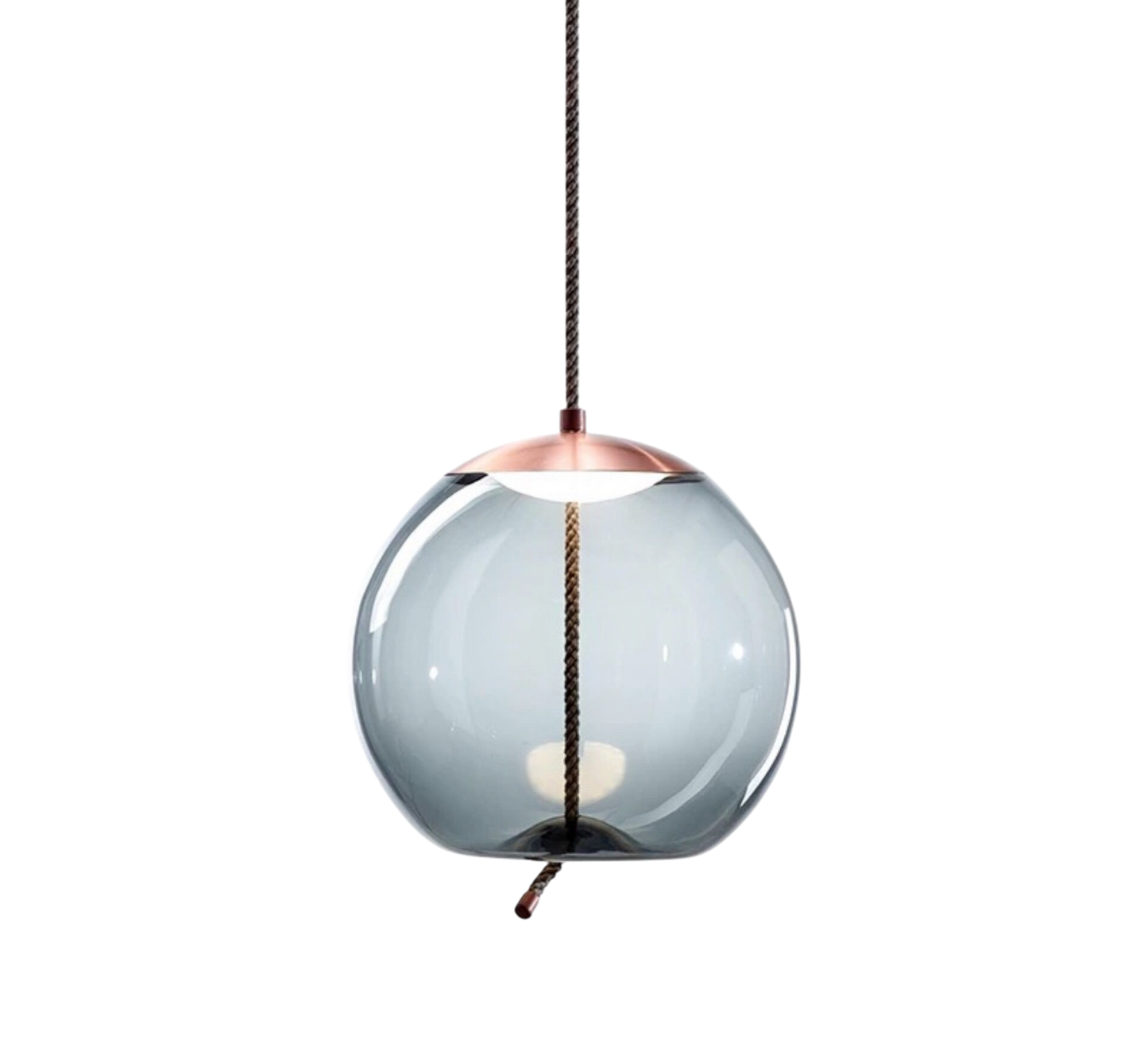 Glass Pendant Lighting | Elegant Rose Gold Design with Adjustable Height 0